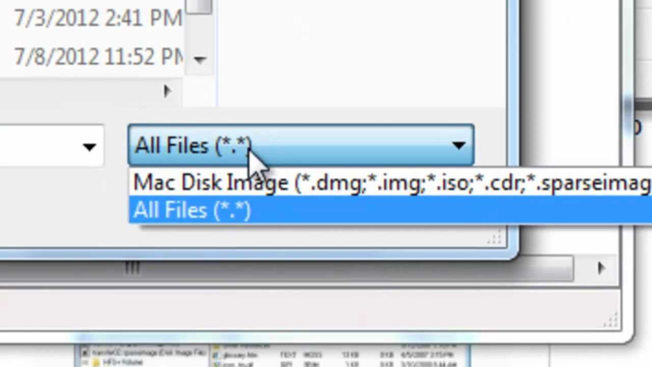 burning a dmg file in windows